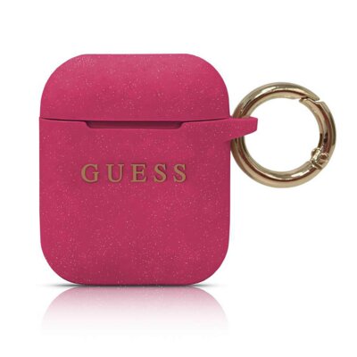 Etui na słuchawki GUESS Silicone Fuksja