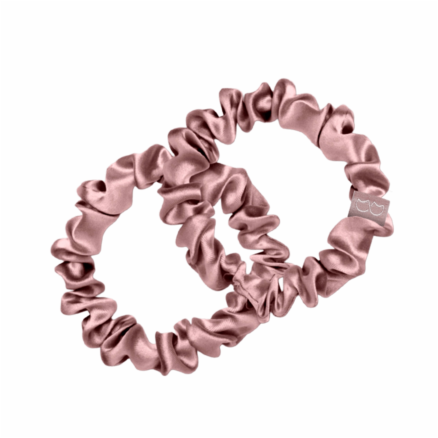 Cat&Cat Slim Silk jedwabna gumka do włosów różowa, 2 szt./1 opak.