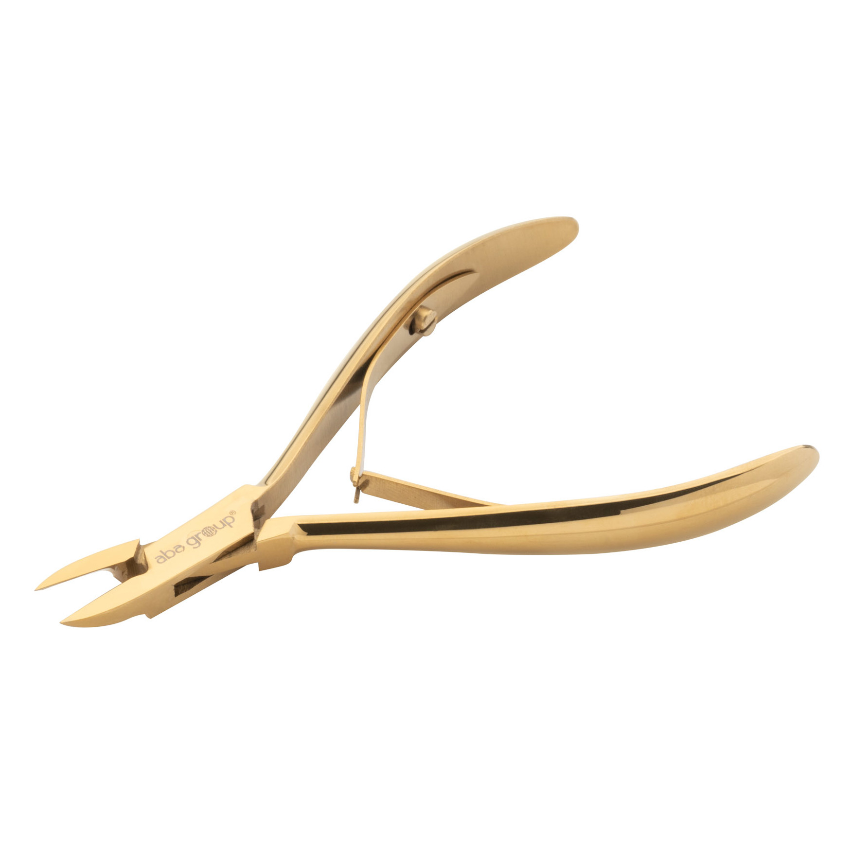 Aba Group cążki do paznokci proste, dwusprężynowe, złote, 1 szt.