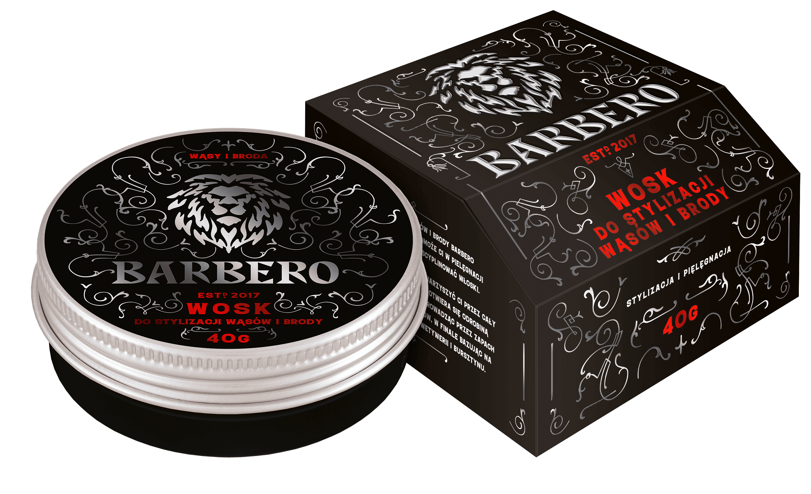 Barbero wosk do stylizacji wąsów i brody, 40 g