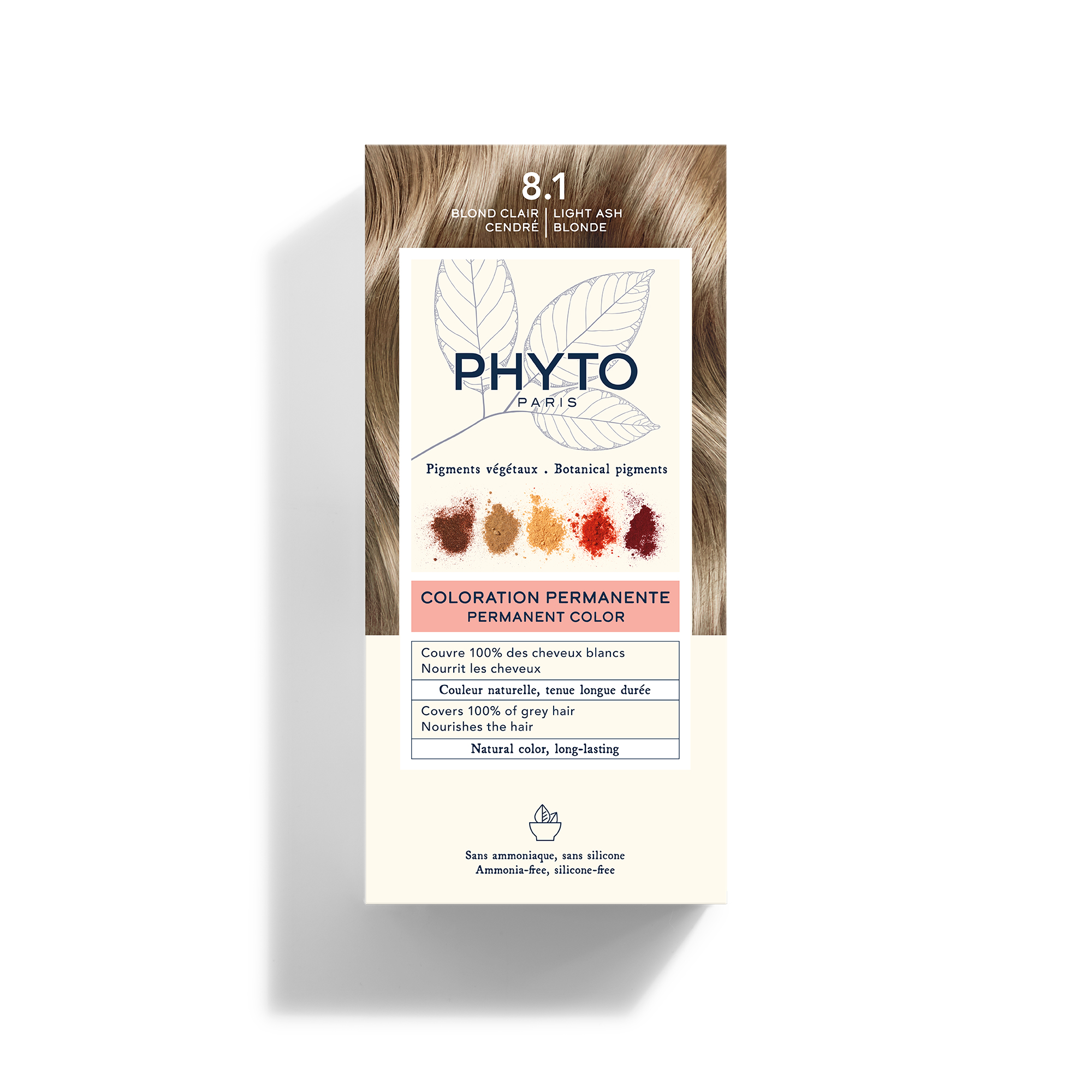 Phyto Paris Phytocolor farba do włosów 8.1 jasny popielaty blond, 1 opak.