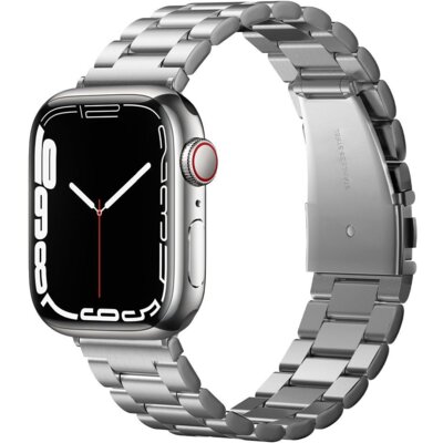 Pasek SPIGEN Modern Fit Band do Apple Watch 8/9/10/11/SE z serii 1/2/3/ULTRA z serii 1/2/3 do koperty 44/45/46/49 mm Srebrny