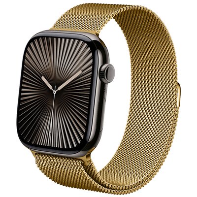 Pasek CRONG Milano Steel do Apple Watch do koperty 44/45/46/49mm Złoty