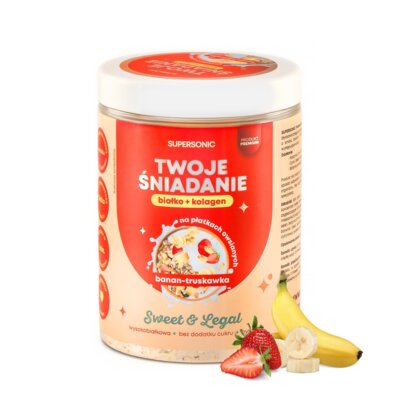 Owsianka SUPERSONIC Twoje śniadanie Bananowo-truskawkowy (420 g)
