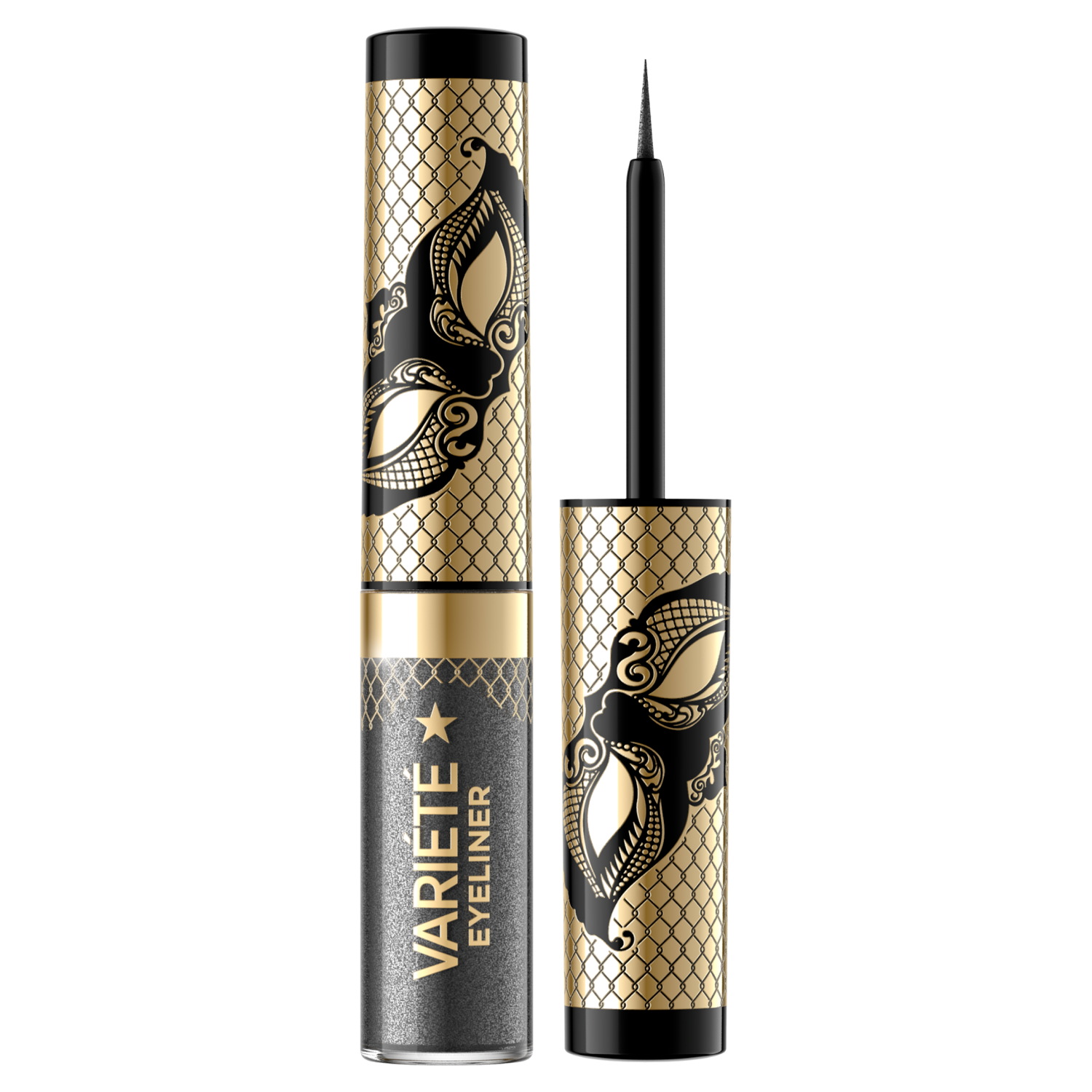 Eveline Cosmetics Variété kolorowy eyeliner w kałamarzu do powiek 04 silver dust, 4 ml