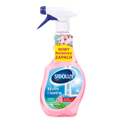 Płyn do mycia szyb SIDOLUX Crystal Kwiat Japońskiej Wiśni 500 ml