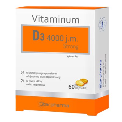 Witamina D3 STRONG 4000 (60 kapsułek)