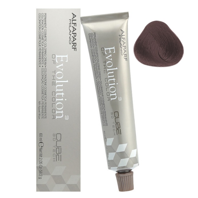 Alfaparf Evolution of the Color Cube trwała farba do włosów 8.05 jasny blond naturalno-mahoniowy, 60 ml