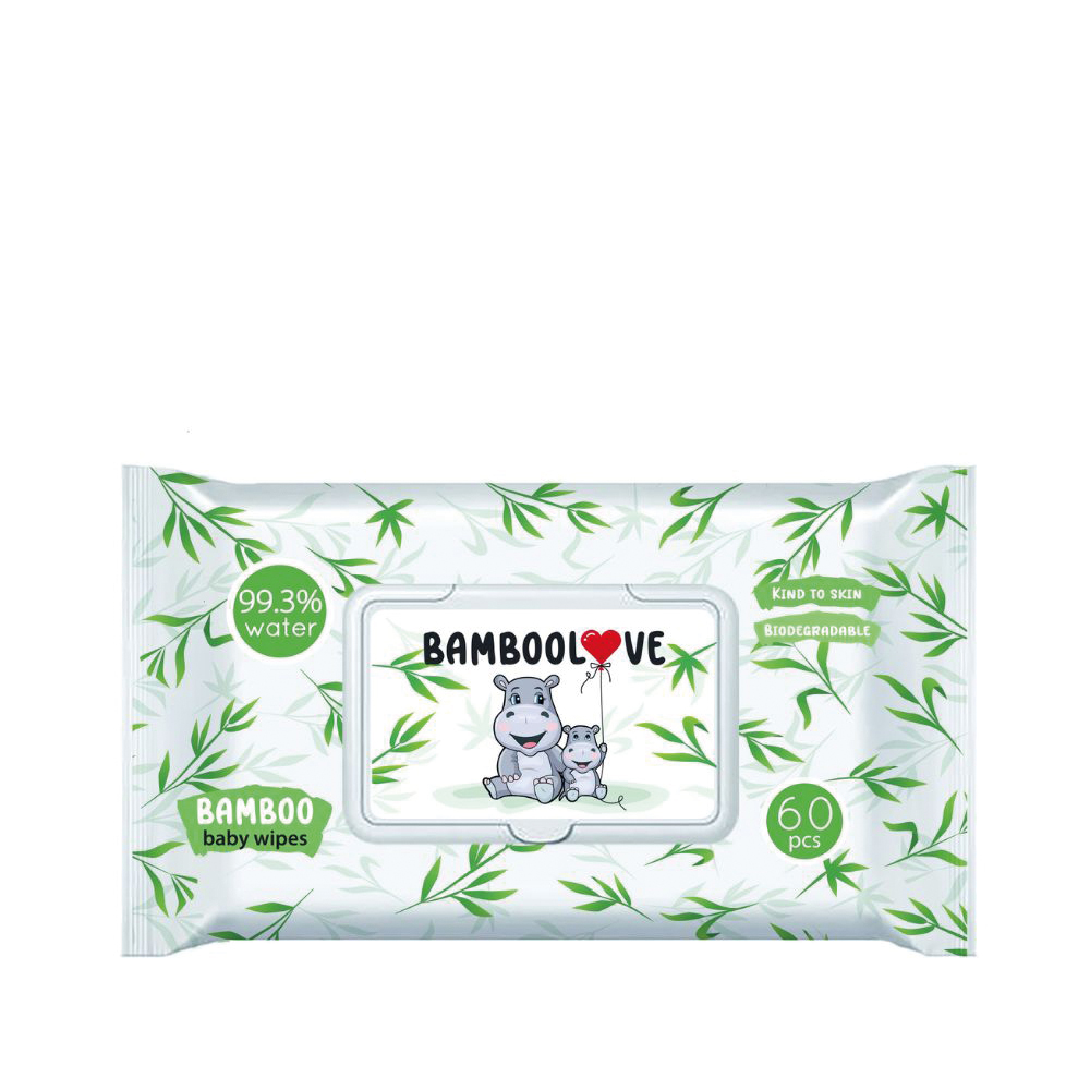 BambooLove chusteczki nawilżane, 60 szt./1 opak.