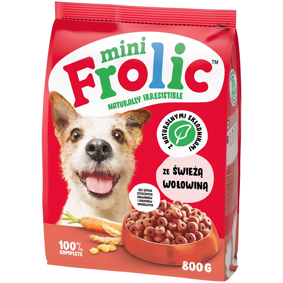 FROLIC Mini Naturally Irresistible 800 g półwilgotna karma dla psów małych ras ze świeżą wołowiną