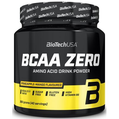 Aminokwasy BCAA BIOTECH Zero Ananasowo-mango (360 g)