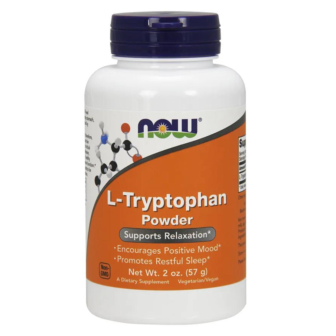 Now Foods suplement diety L-Tryptofan, 57 g