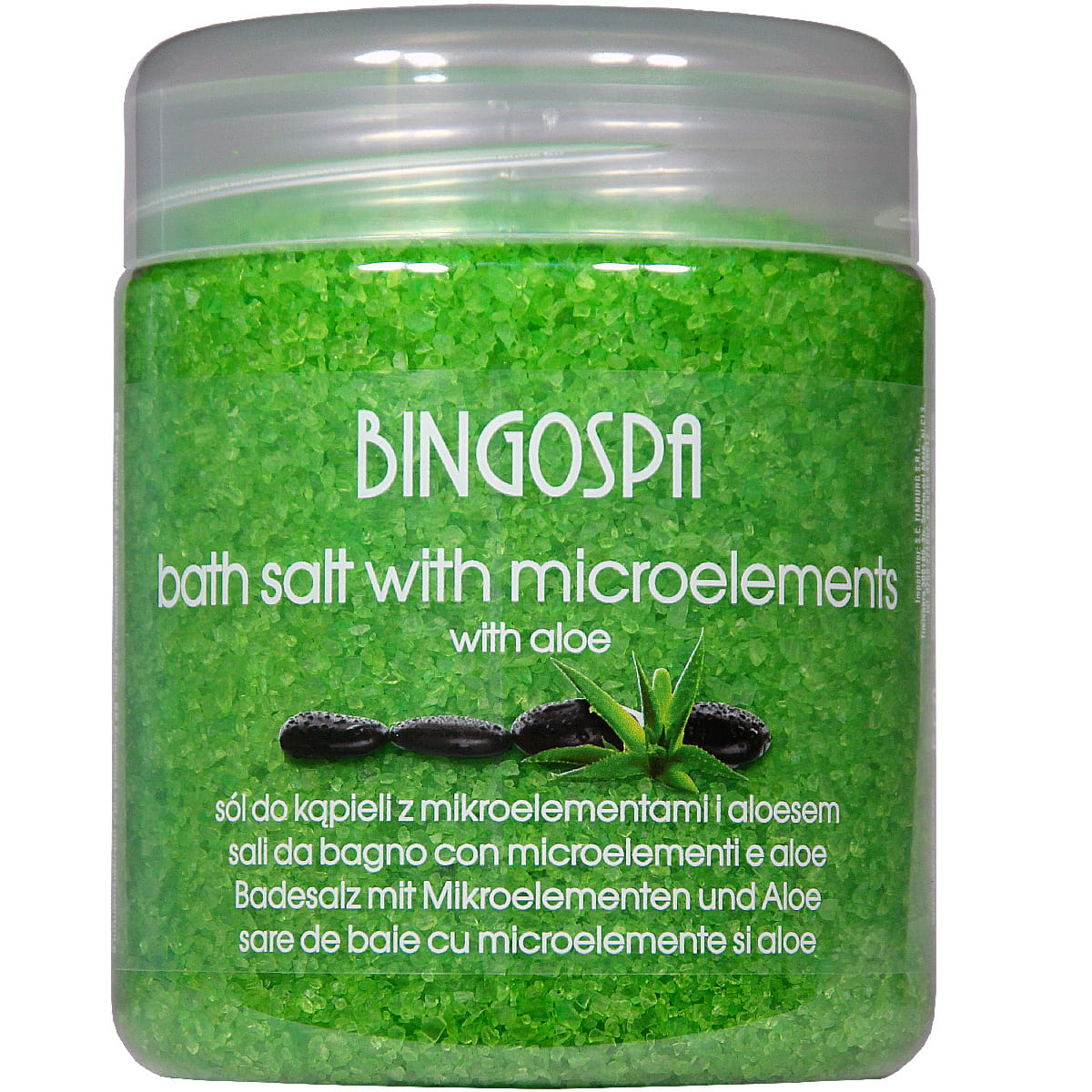 Bingospa niepieniąca sól do kąpieli z mikroelementami i aloesem, 550 g