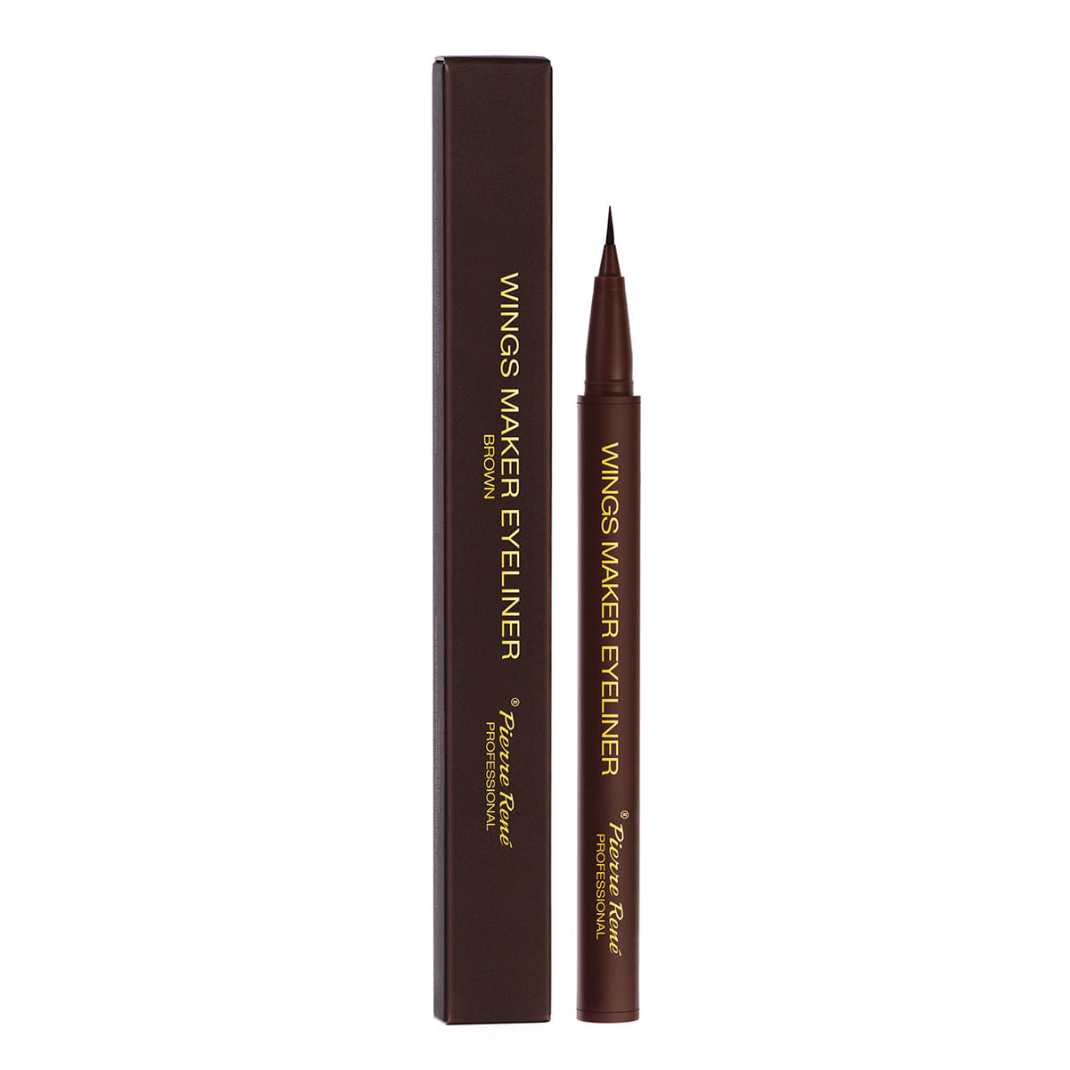 Pierre René Professional Wings Maker pisak do oczu brown, 0,5 ml