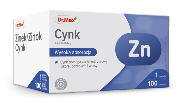 Cynk Dr.Max, suplement diety, 100 tabletek