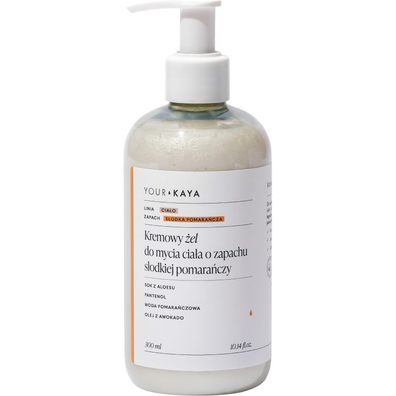 Your Kaya Słodka Pomarańcza kremowy żel do mycia ciała o zapachu słodkiej pomarańczy, 300 ml
