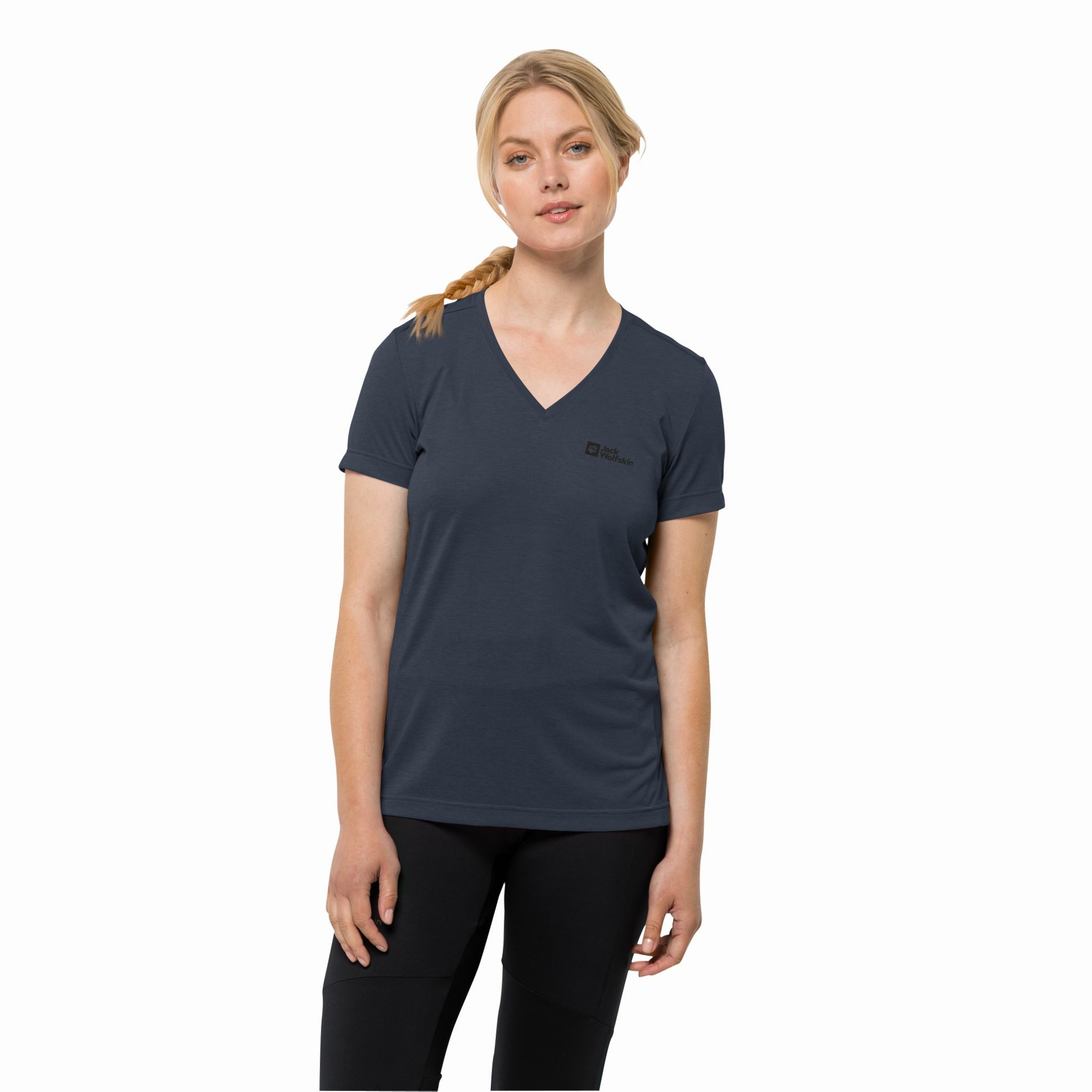 T-shirt damski Jack Wolfskin CROSSTRAIL T WOMEN night blue - XL