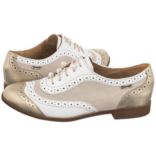 Półbuty Maciejka Beżowe/Złote 06411-04/00-5