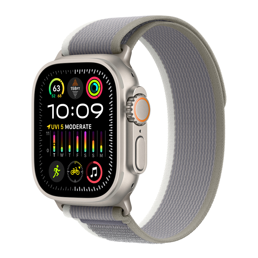 Apple 49mm Green/Gray Trail Loop - M/L