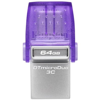 Pendrive KINGSTON DataTraveler 3C 64GB, USB-C / USB 3.2 Gen. 1 (USB 3.0) Fioletowy
