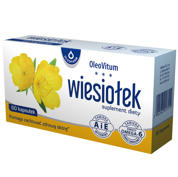 OleoVitum suplement diety olej z wiesiołka, witaminy A i E w formie kapsułek, 60 kaps./ 1 opak.