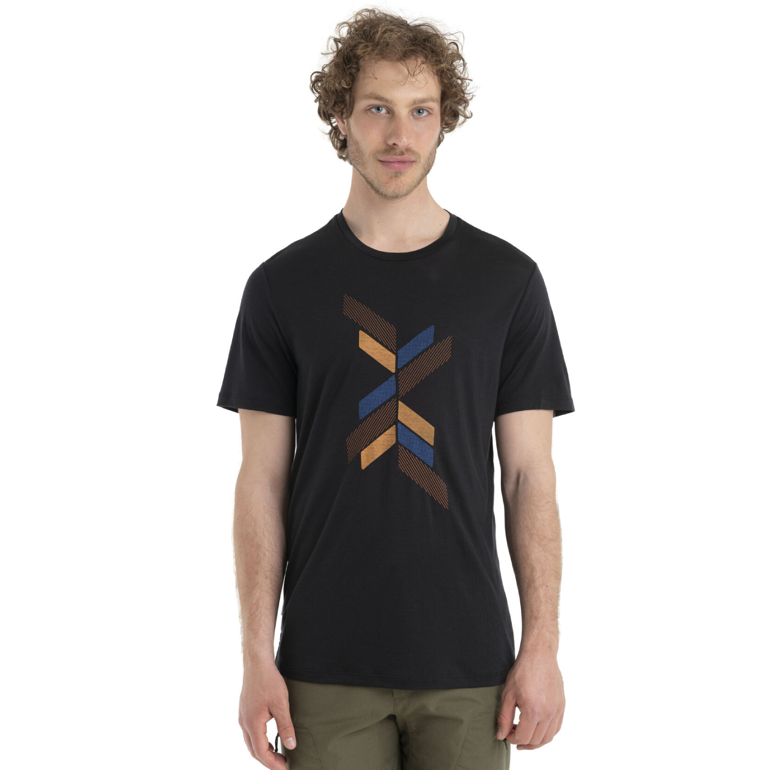 Męska koszulka termoaktywna Icebreaker Merino 125 Cool-Lite™ Sphere II SS Tee Levels black - XL