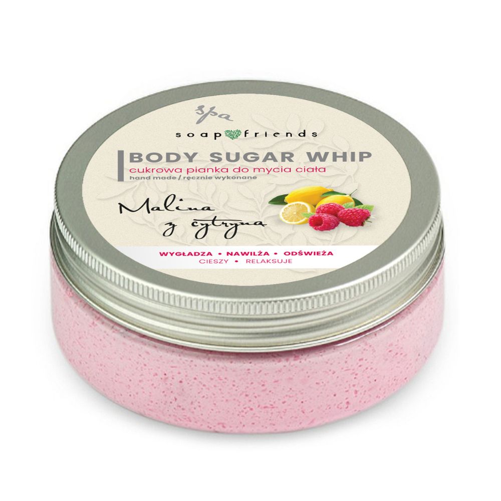 Soap&Friends Body Sugar Whip cukrowa pianka do mycia ciała malina & cytryna, 200 g