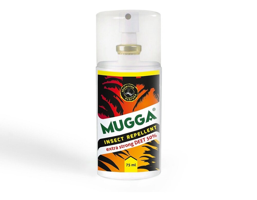 Mugga - extra strong - preparat przeciwko komarom i kleszczom atomizer 75ml 50% DEET