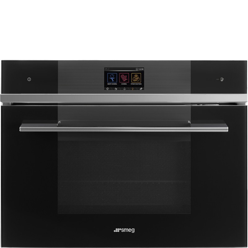 Smeg - Piekarnik elektryczny z funkcją mikrofali SF4104WMCN Linea Czarny