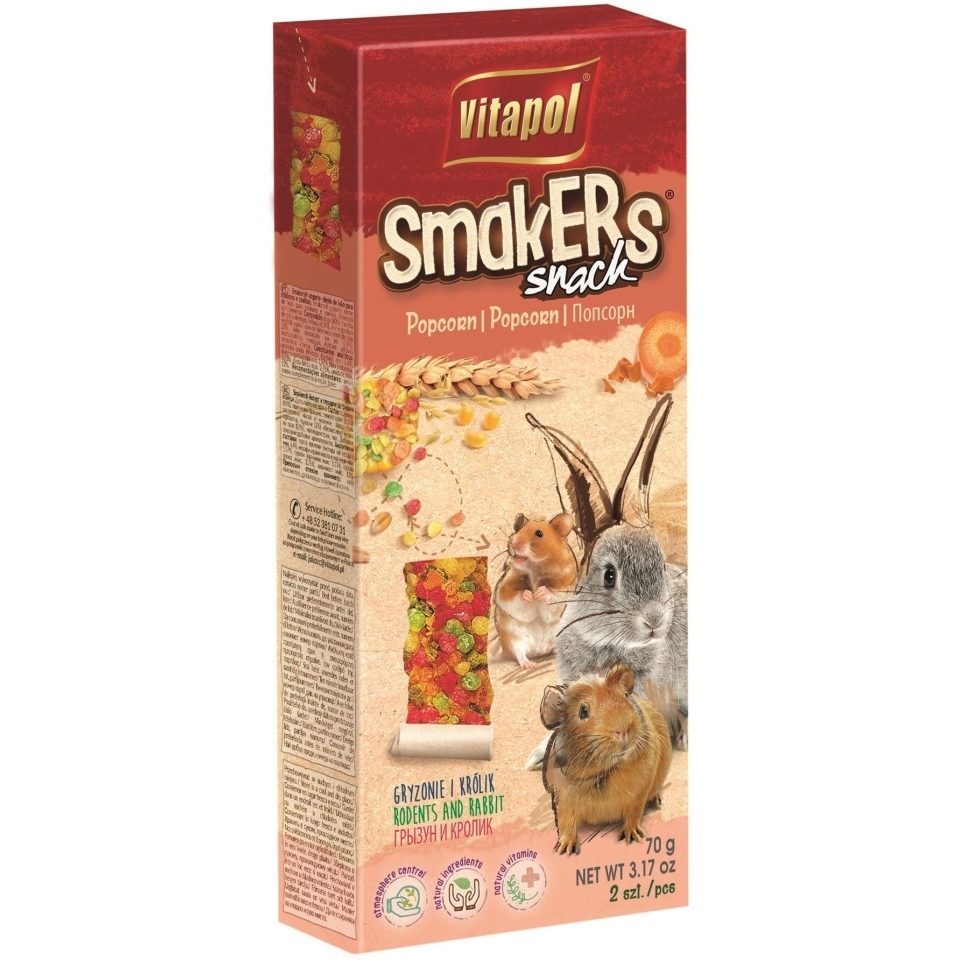VITAPOL Smakers dla gryzoni i królika popcorn 2 szt.