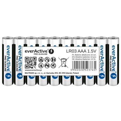 Baterie AAA LR3 EVERACTIVE Pro Alkaline (10 szt.)