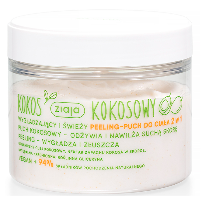 Ziaja Kokosowy wygładzający peeling drobnoziarnisty do ciała de-stress, 270 ml