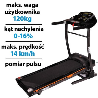 Bieżnia elektryczna HERTZ FITNESS Home 1250W 14km/h