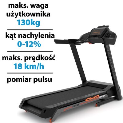 Bieżnia elektryczna KETTLER Alpha Run 200 1800W 18km/h