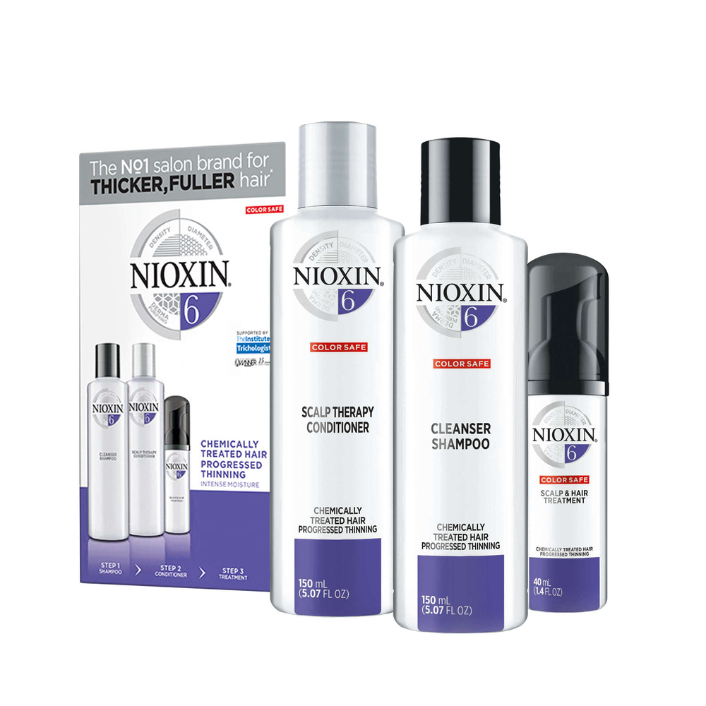 Nioxin System 6 zestaw: szampon do włosów, 150 ml + odżywka do włosów, 150 ml + kuracja do włosów, 40 ml