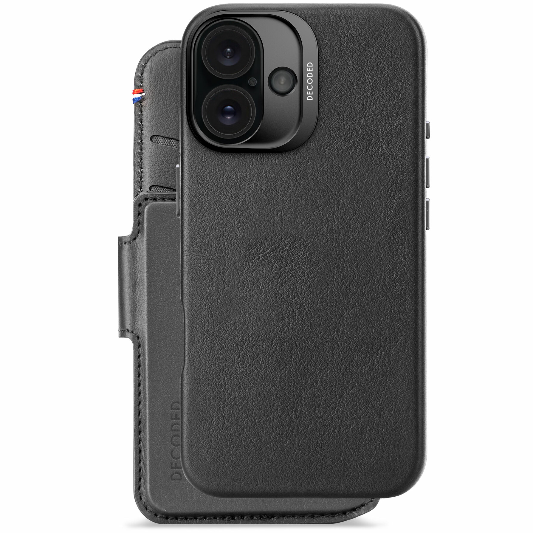 Decoded Leather Detachable Wallet Magsafe Czarny - etui iPhone 16