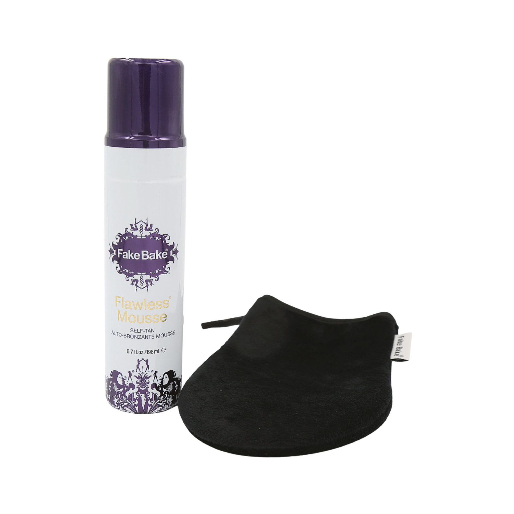 Fake Bake Flawless Mousse zestaw: samoopalacz w piance, 198 ml + rękawica do aplikacji, 1 szt.