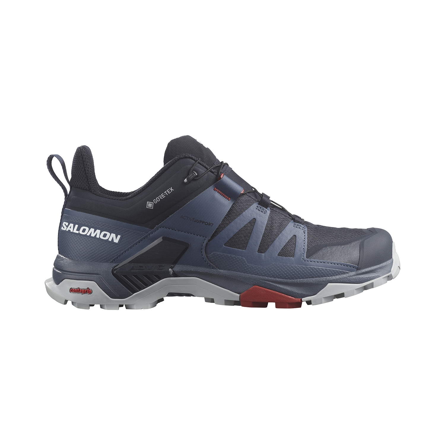 Męskie buty turystyczne Salomon X Ultra 4 GTX Men carbon/bering sea/pearl blue - 8,5