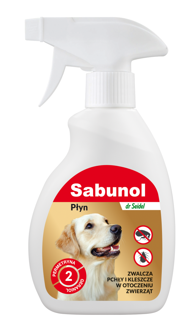 dr Seidel Sabunol Płyn do zwalczania pcheł w otoczeniu zwierząt, 250 ml