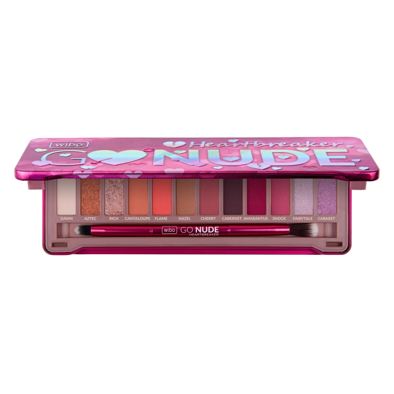 Wibo Go Nude Heartbreaker paleta 12 cieni do powiek, 13 g