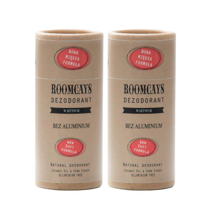 Roomcays zestaw: naturalny dezodorant w sztyfcie - skuteczna ochrona i świeżość, 2x50 ml
