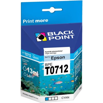 Tusz BLACK POINT do Epson T0712 Błękitny 13 ml BPET0712