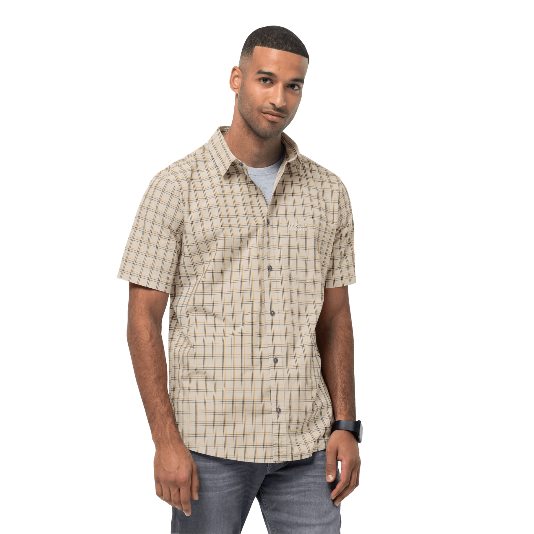 Koszula męska HOT SPRINGS SHIRT M cotton white checks - S