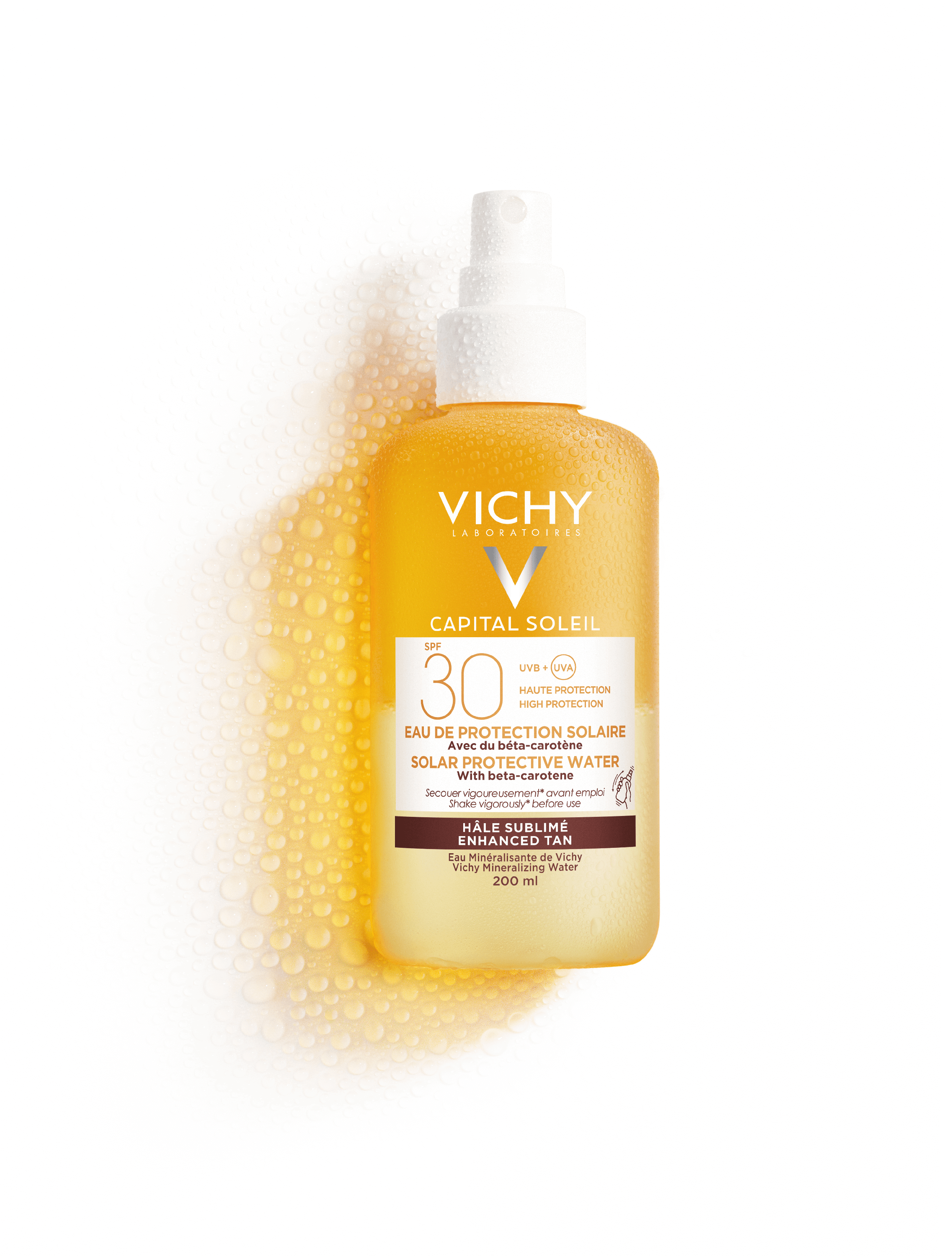 Vichy Ideal Soleil, woda brązująca, SPF30, spray, 200 ml