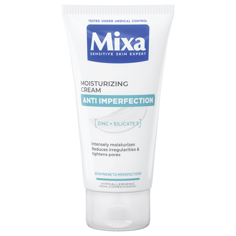 Mixa nawilżający krem do twarzy przeciw niedoskonałościom, 50 ml