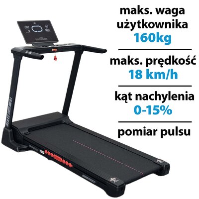 Bieżnia elektryczna HERTZ Run Master 4.0 1470W 18km/h