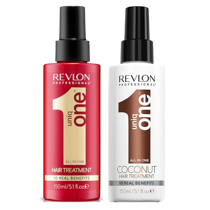 Revlon Professional Uniq One zestaw upiększający do włosów: kuracja klasyczna, 150 ml + kuracja kokosowa, 150 ml