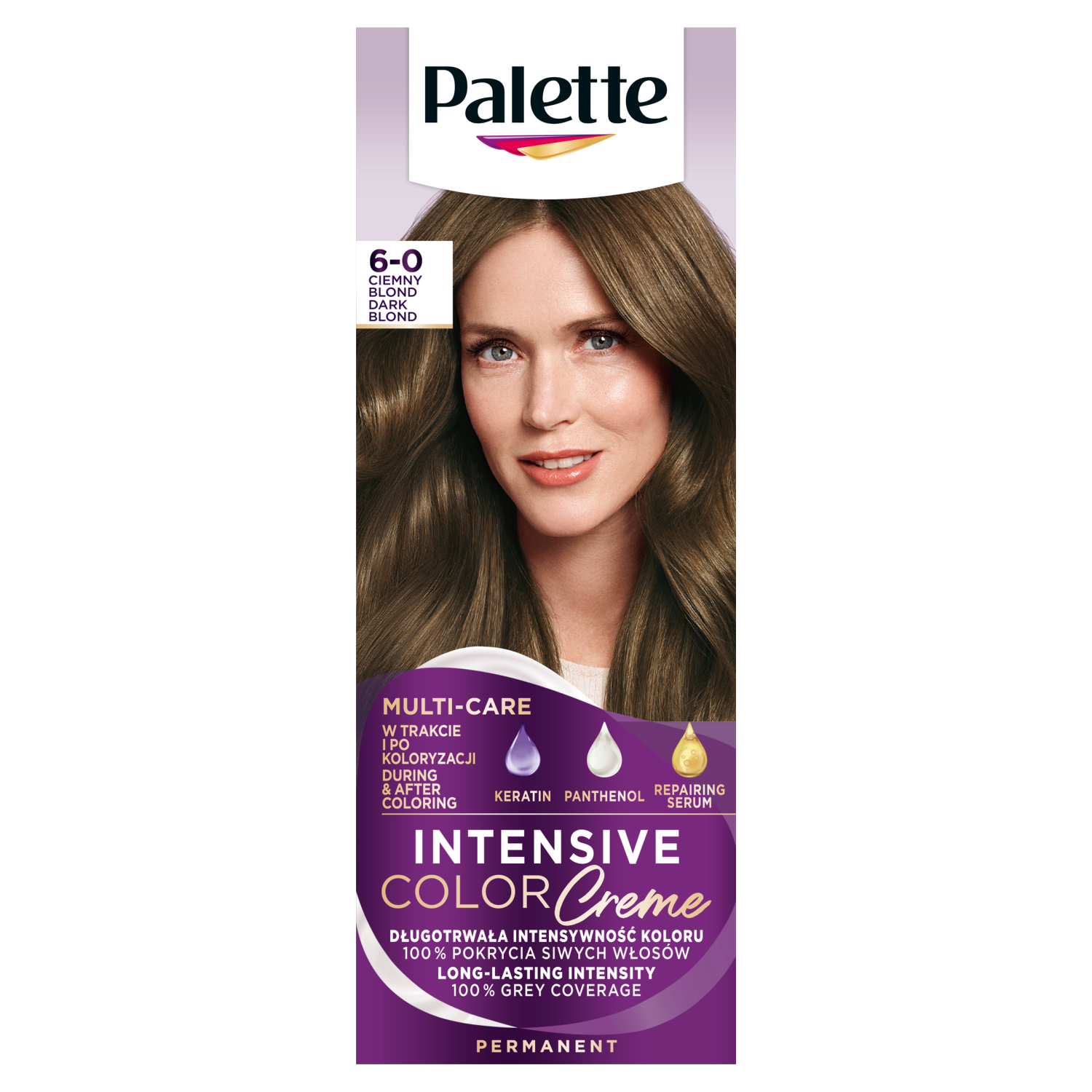 Palette Intensive Color Creme farba do włosów w kremie 6-0 (n5) ciemny blond, 1 opak.