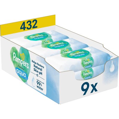 Chusteczki nawilżane PAMPERS Harmonie Aqua (432 szt.)