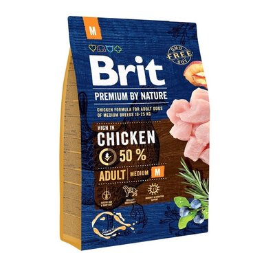 Karma dla psa BRIT Premium By Nature Medium Kurczak 3 kg